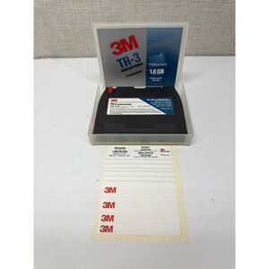 3M TR-3 Travan Mini Cartridge 1.6GB Data Tape w/ Case Vintage Backup